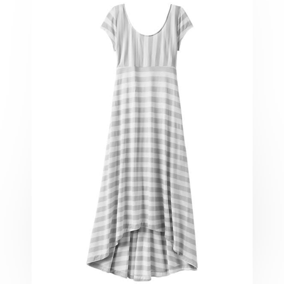NWT Gap Maternity Striped Ballet Back Hi-Low Maxi Dress - Picture 3 of 9